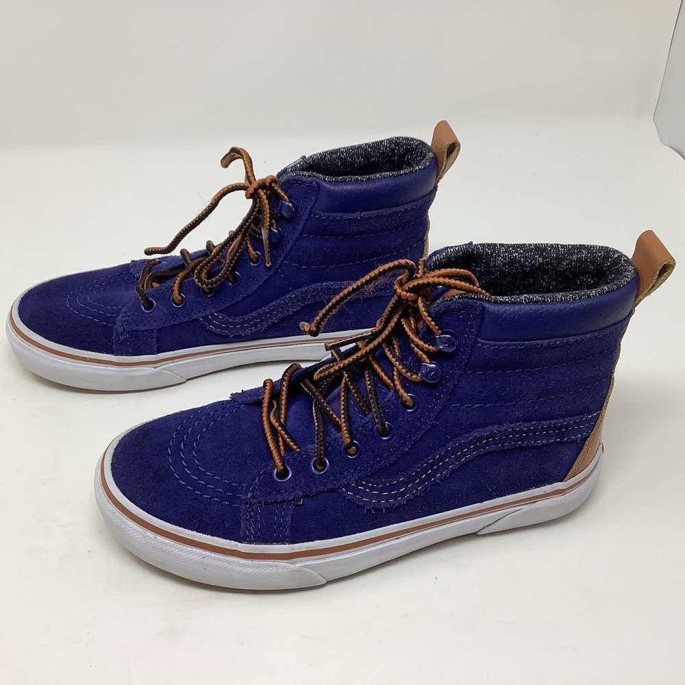 Vans Sk8 Hi MTE Blue Suede Skate Lace Up Shoes - Picture 3 of 9